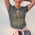Skeleton Book Floral Skull Halloween Teacher Costume Unisex Jersey T-Shirt Skeleton Book Floral Skull Halloween Teacher Costume Unisex Jersey T-Shirt