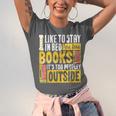 I Like To Stay In Bed And Read Books It's Too Peopley Outsid Unisex Jersey T-Shirt I Like To Stay In Bed And Read Books It's Too Peopley Outsid Unisex Jersey T-Shirt