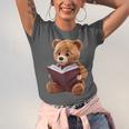 Teddy Bear Reading a Book Unisex Jersey T-Shirt