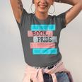 Threadless Grey Sky Chai Trans Book Pride Graphic Unisex Jersey T-Shirt