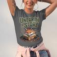 Unearth A Story Fox Reads a Book Unisex Jersey T-Shirt