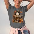 Vintage Ghost Book Reading Pumpkin Gothic Halloween Teachers Unisex Jersey T-Shirt Vintage Ghost Book Reading Pumpkin Gothic Halloween Teachers Unisex Jersey T-Shirt