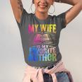 My Wife Is My Favorite Author Book Writer Writing Husband Unisex Jersey T-Shirt