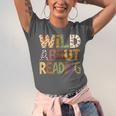 Wild About Reading Book Animal Children's Book Lover Teacher Unisex Jersey T-Shirt Wild About Reading Book Animal Children's Book Lover Teacher Unisex Jersey T-Shirt
