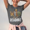 Wild About Reading Books Animal Theme Bookworm Library Day Unisex Jersey T-Shirt Wild About Reading Books Animal Theme Bookworm Library Day Unisex Jersey T-Shirt