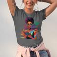 Woman Reading Book Lover Geometric Girl Afro History Unisex Jersey T-Shirt