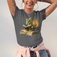 Women's Dragon Bookworm Reading Book Graphic Unisex Jersey T-Shirt Women's Dragon Bookworm Reading Book Graphic Unisex Jersey T-Shirt