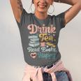 Women's Drink Tea Read Books Nerd Book Reader Book Reading Lover Unisex Jersey T-Shirt Women's Drink Tea Read Books Nerd Book Reader Book Reading Lover Unisex Jersey T-Shirt
