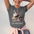 Womens Girls Books I Do What I Want Calico Cat Lover Unisex Jersey T-Shirt