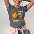 Women's Girls Softball Play Like A Girl Comic Book Pop Art Unisex Jersey T-Shirt
