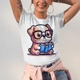 Adorable Book Lover Bulldog With Reading Glasses Cute Raglan Baseball Tee Unisex Jersey T-Shirt Adorable Book Lover Bulldog With Reading Glasses Cute Raglan Baseball Tee Unisex Jersey T-Shirt