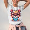 Adorable Book Lover Quokka With Reading Glasses Cute Unisex Jersey T-Shirt