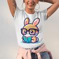 Adorable Book Lover Rabbit With Reading Glasses Cute Premium Unisex Jersey T-Shirt Adorable Book Lover Rabbit With Reading Glasses Cute Premium Unisex Jersey T-Shirt