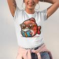 Adorable Book Lover Salmon With Reading Glasses Cute Unisex Jersey T-Shirt