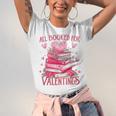 All Booked For Valentine Books Lover Teacher Floral Unisex Jersey T-Shirt