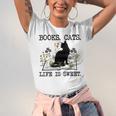 Books Cats Life Is Sweet Cat Book Lover Men Women Teen Unisex Jersey T-Shirt Books Cats Life Is Sweet Cat Book Lover Men Women Teen Unisex Jersey T-Shirt