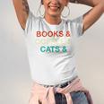 Books Coffee Cats Social Justice Unisex Jersey T-Shirt