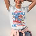 Books Fireworks And Freedom 4th Of July Book Lover Unisex Jersey T-Shirt