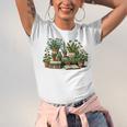 Botanical Garden Plants With Books Unisex Jersey T-Shirt Botanical Garden Plants With Books Unisex Jersey T-Shirt