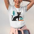 Cat Midcentury With Book And Coffee Atomic Age Mid Century Unisex Jersey T-Shirt Cat Midcentury With Book And Coffee Atomic Age Mid Century Unisex Jersey T-Shirt