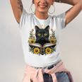 Cat For Women Book Lover Cute Cat And Book Unisex Jersey T-Shirt Cat For Women Book Lover Cute Cat And Book Unisex Jersey T-Shirt