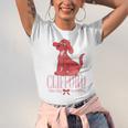 Clifford The Big Red Dog Pink Text With Bow Illustrated Book Unisex Jersey T-Shirt Clifford The Big Red Dog Pink Text With Bow Illustrated Book Unisex Jersey T-Shirt