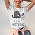 Cozy Mysteries Coffee And Novel For Book Lovers Unisex Jersey T-Shirt Cozy Mysteries Coffee And Novel For Book Lovers Unisex Jersey T-Shirt