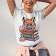 Cute Nerdy Fox Read Books Be Kind Stay Weird Book Club Premium Tri-Blend Unisex Jersey T-Shirt