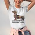 Dachshund Dog Dachshund Decor Books Nerds Dachshund Unisex Jersey T-Shirt