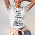 Dogs Plants Coffee Books Book Lover Dog Lover Reading Unisex Jersey T-Shirt
