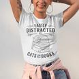 Easily Distracted By Cats And Books For Women Unisex Jersey T-Shirt Easily Distracted By Cats And Books For Women Unisex Jersey T-Shirt