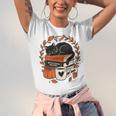Fall Book Teacher Cat Books Halloween Autumn Librarian Unisex Jersey T-Shirt