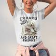 Great Pyrenees Dog Breed Life Is Better With Books And Great Unisex Jersey T-Shirt