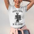 Halloween Skeleton Pun Book Lover Library Joke Unisex Jersey T-Shirt