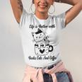 Life Is Better With Books Cats And Coffee Shirt Unisex Jersey T-Shirt Life Is Better With Books Cats And Coffee Shirt Unisex Jersey T-Shirt