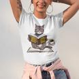 Life Is Better With Cats Coffee Books Cat Reading Book Unisex Jersey T-Shirt Life Is Better With Cats Coffee Books Cat Reading Book Unisex Jersey T-Shirt