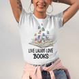Live Laugh & Love Books Reading Butterfly Book Lover Bookish Premium Unisex Jersey T-Shirt Live Laugh & Love Books Reading Butterfly Book Lover Bookish Premium Unisex Jersey T-Shirt