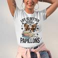Papillon Dog Breed Life Is Better With Books And Papillons Unisex Jersey T-Shirt Papillon Dog Breed Life Is Better With Books And Papillons Unisex Jersey T-Shirt