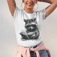 Raccoon With Book Cute Raccoons Reading Books Unisex Jersey T-Shirt