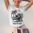 Raccoon Reading Books Summer Humor Trash Reader Unisex Jersey T-Shirt