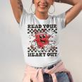 Read Your Heart Out Teacher Valentines Book Lover Unisex Jersey T-Shirt