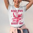 Read Your Heart Out Valentines Day Book Lover Bookish Teach Unisex Jersey T-Shirt