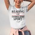 Reading Is My Favorite Sport Book Lover Saying Quote Unisex Jersey T-Shirt