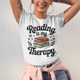 Reading Is My Therapy Book Lover Bookworm Unisex Jersey T-Shirt