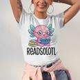 Readsolotl Cute Axolotl Reading Book Kawaii Pink Aesthetic Unisex Jersey T-Shirt Readsolotl Cute Axolotl Reading Book Kawaii Pink Aesthetic Unisex Jersey T-Shirt