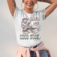 Retro Cowgirl ReadingTee Saddle Up With A Good Book Western Unisex Jersey T-Shirt