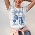 Sarcastic Anti Social Book Club Cat Skull Book Lover Unisex Jersey T-Shirt Sarcastic Anti Social Book Club Cat Skull Book Lover Unisex Jersey T-Shirt