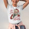 He Sees What You'Ve Been Reading Bookish Christmas Humor Unisex Jersey T-Shirt He Sees What You'Ve Been Reading Bookish Christmas Humor Unisex Jersey T-Shirt