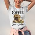 Sleeping Cat And Books With Coffee Lover Unisex Jersey T-Shirt Sleeping Cat And Books With Coffee Lover Unisex Jersey T-Shirt