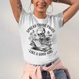 Spread Those Pages Like A Good Girl Skeleton Floral Book Unisex Jersey T-Shirt